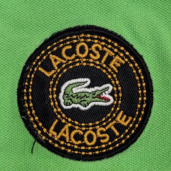 Lacoste Polo Shirt Large 22x28 Patch-Logo Colorblock - Picture 3 of 14